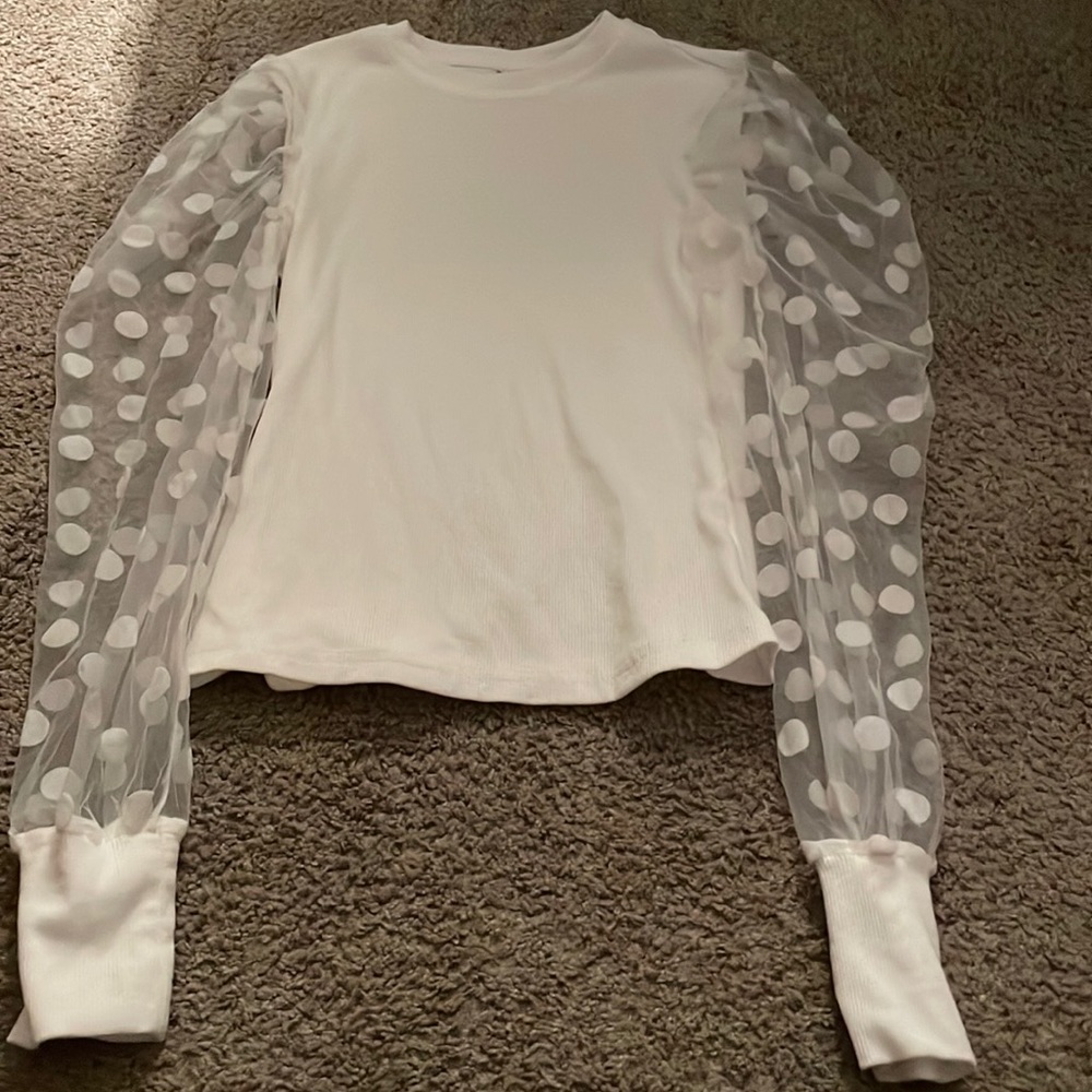 Shein White mesh top